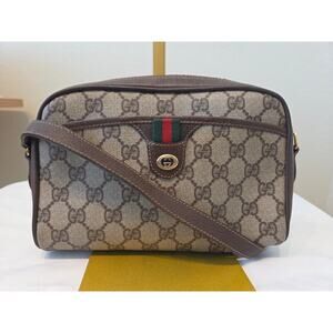 SOLD Gucci GG Supreme Canvas Crossbody Camera Bag Ophidia Vintage Sherry
